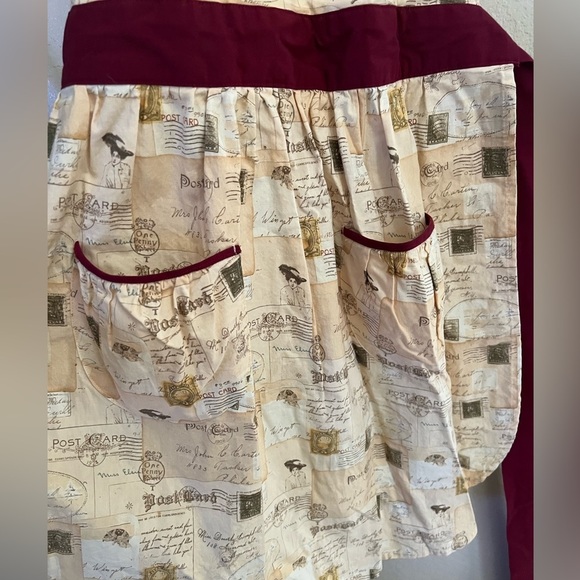 Vintage handmade postcard apron - Picture 6 of 8